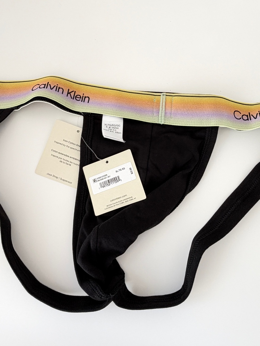 Calvin Klein Icon Cotton Stretch Pride Jock Strap - Picture 4 of 5